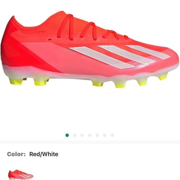 Adidas X Crazyfast FxG Red and White Women's Soccer Cleats sz 7 - Picture 7 of 11